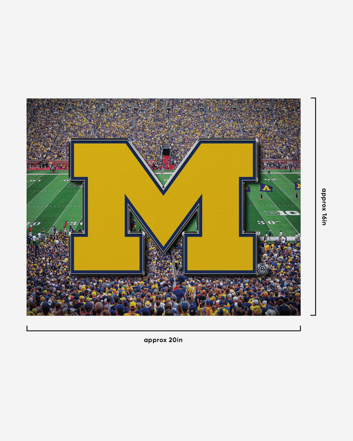 Michigan Wolverines Canvas Wall Sign FOCO - FOCO.com