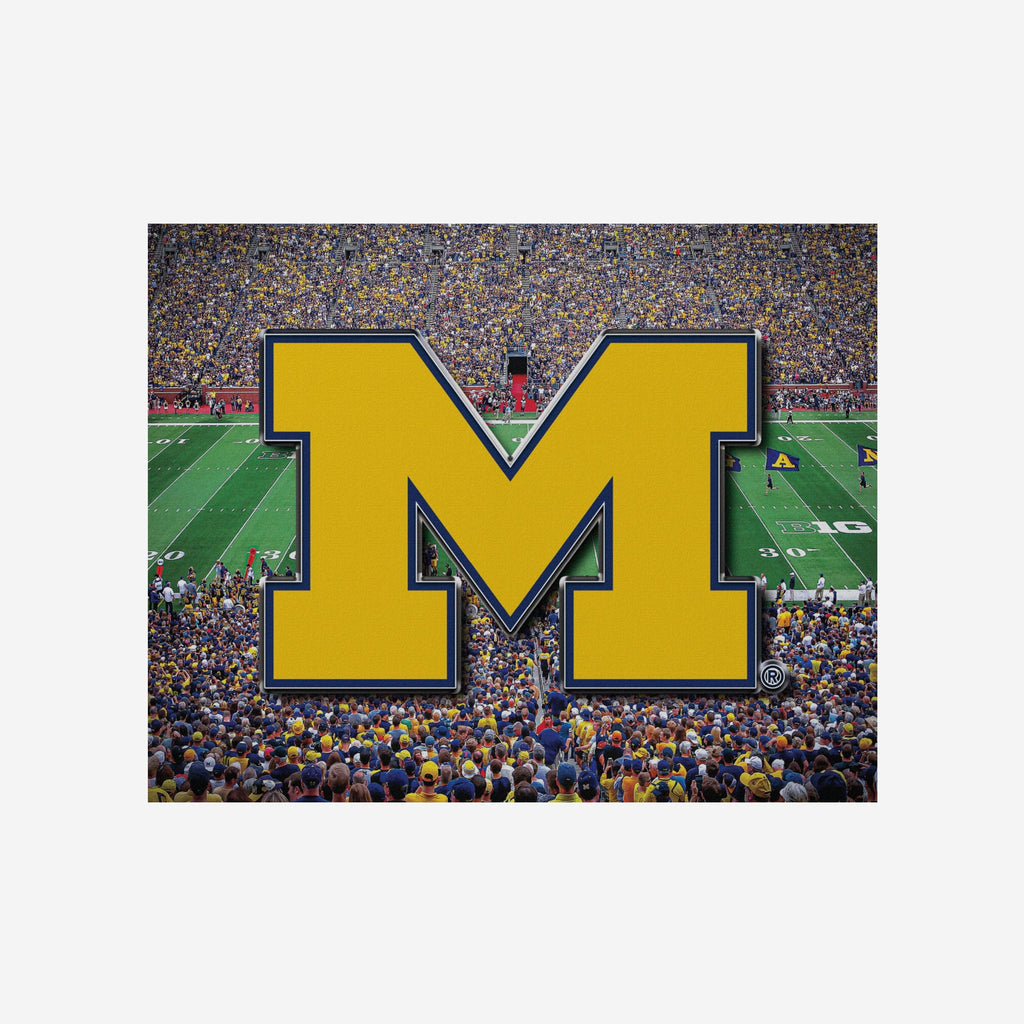 Michigan Wolverines Canvas Wall Sign FOCO - FOCO.com