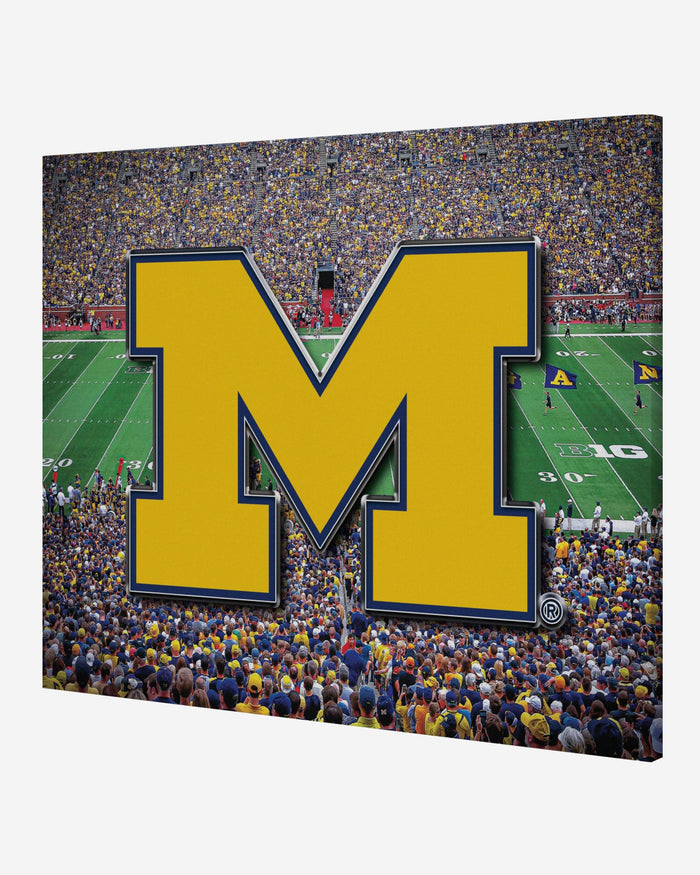 Michigan Wolverines Canvas Wall Sign FOCO - FOCO.com