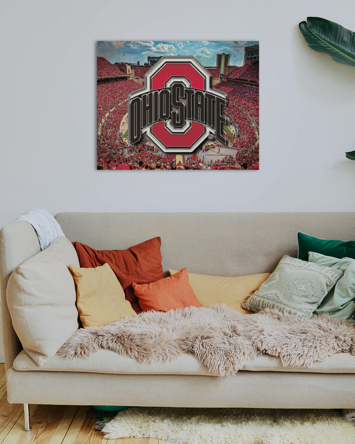 Ohio State Buckeyes Canvas Wall Sign FOCO - FOCO.com