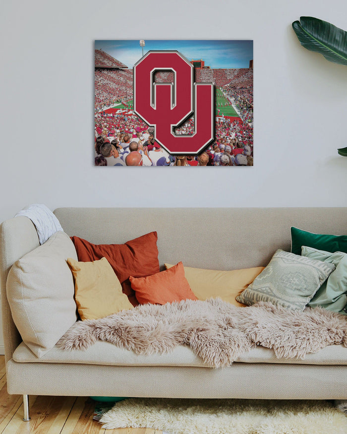 Oklahoma Sooners Canvas Wall Sign FOCO - FOCO.com