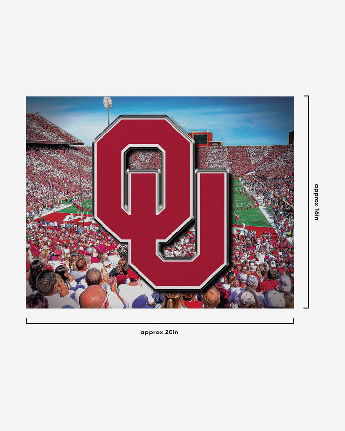 Oklahoma Sooners Canvas Wall Sign FOCO - FOCO.com