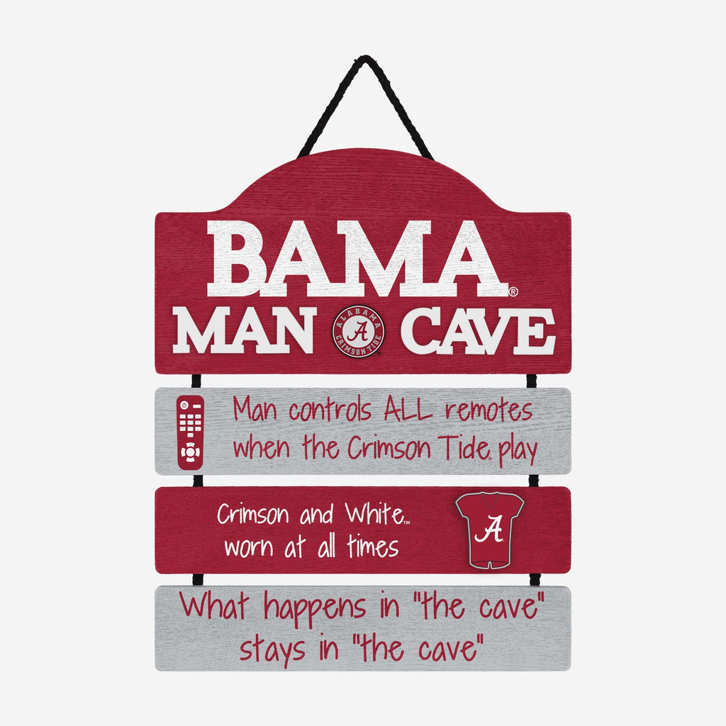 Alabama Crimson Tide Mancave Sign FOCO - FOCO.com