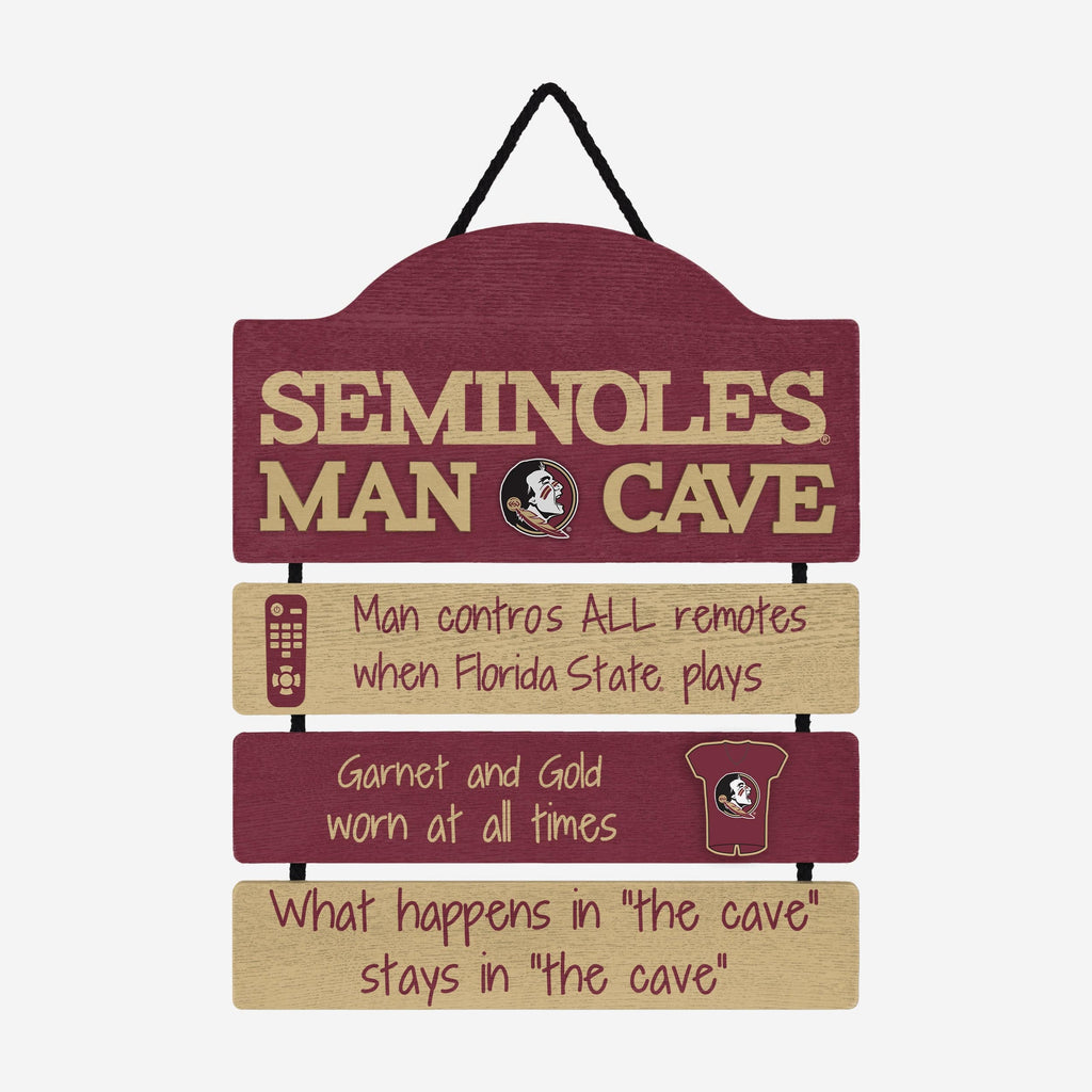 Florida State Seminoles Mancave Sign FOCO - FOCO.com