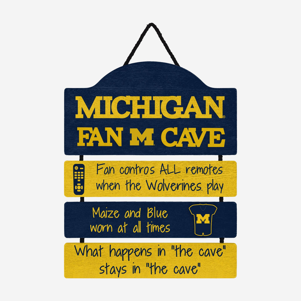 Michigan Wolverines Mancave Sign FOCO - FOCO.com
