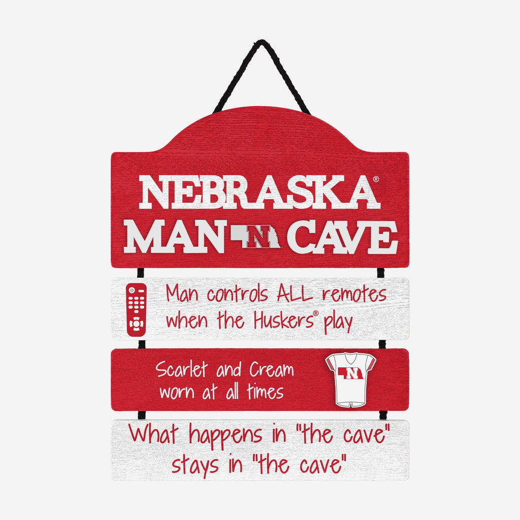 Nebraska Cornhuskers Mancave Sign FOCO - FOCO.com