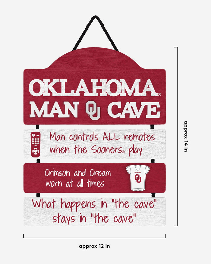 Oklahoma Sooners Mancave Sign FOCO - FOCO.com