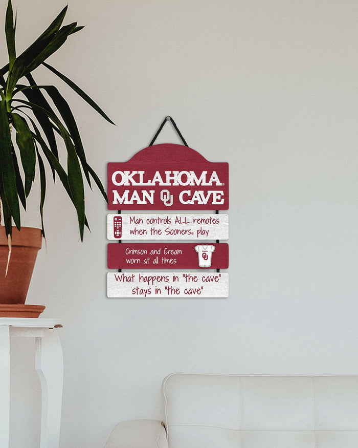 Oklahoma Sooners Mancave Sign FOCO - FOCO.com