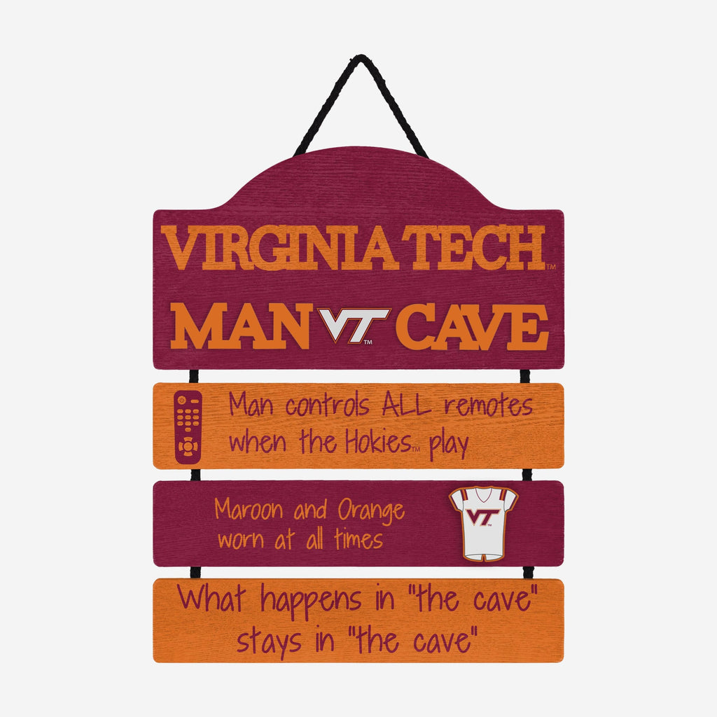 Virginia Tech Hokies Mancave Sign FOCO - FOCO.com