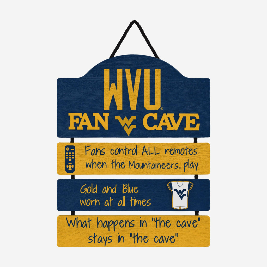 West Virginia Mountaineers Mancave Sign FOCO - FOCO.com