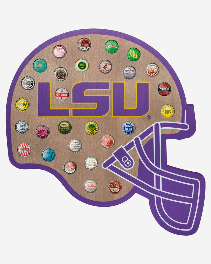 LSU Tigers Push Bottle Cap Wall Sign FOCO - FOCO.com