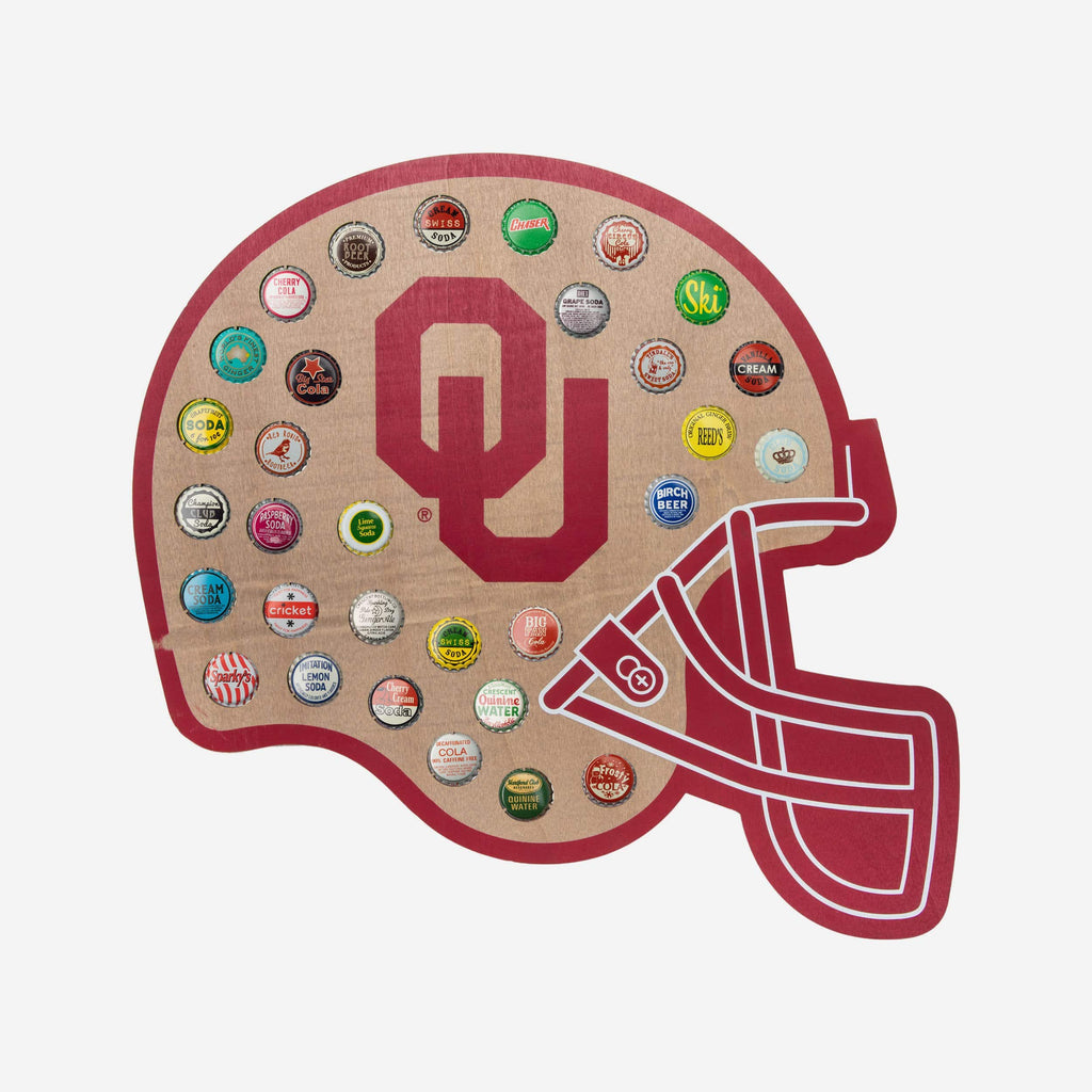 Oklahoma Sooners Push Bottle Cap Wall Sign FOCO - FOCO.com