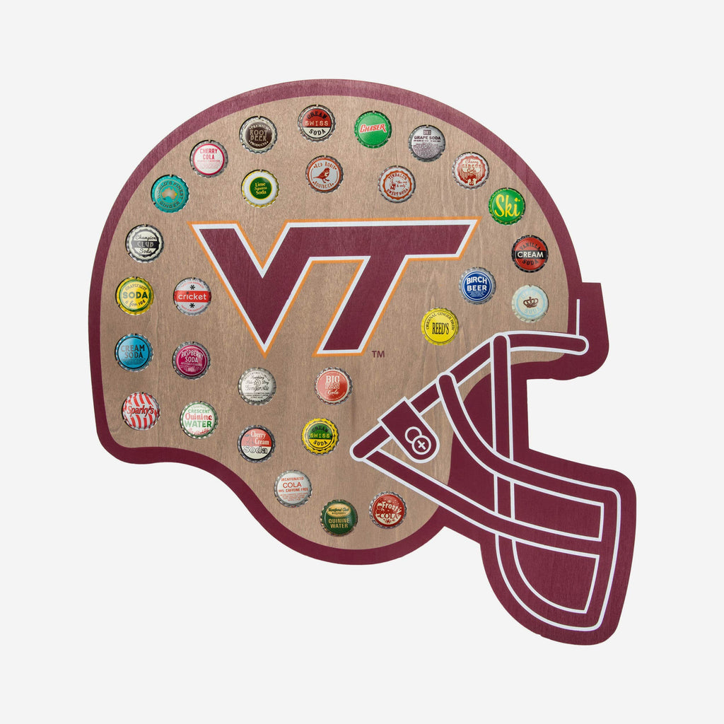 Virginia Tech Hokies Push Bottle Cap Wall Sign FOCO - FOCO.com