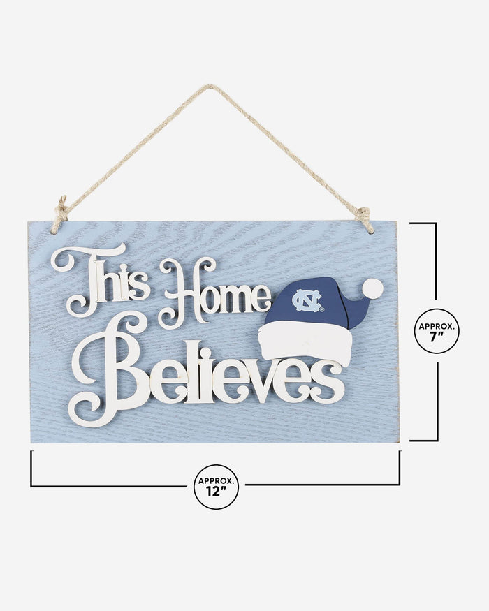 North Carolina Tar Heels This Home Believes Wall Sign FOCO - FOCO.com