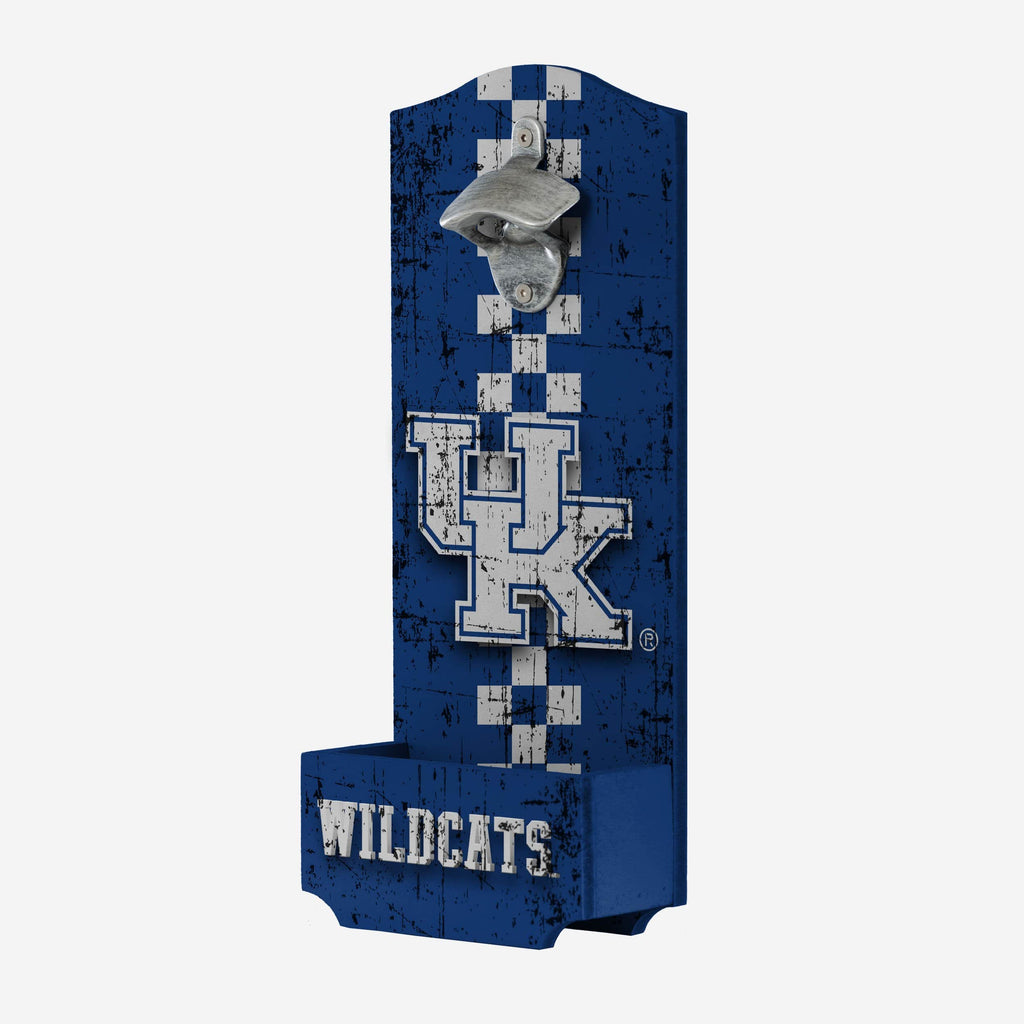 Kentucky Wildcats Wooden Bottle Cap Opener Sign FOCO - FOCO.com