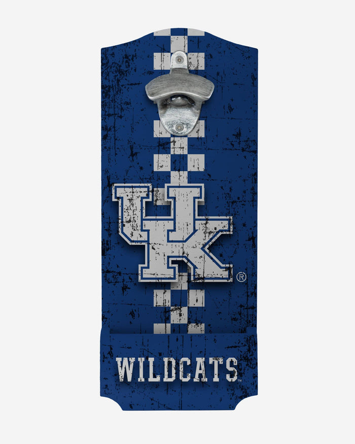 Kentucky Wildcats Wooden Bottle Cap Opener Sign FOCO - FOCO.com