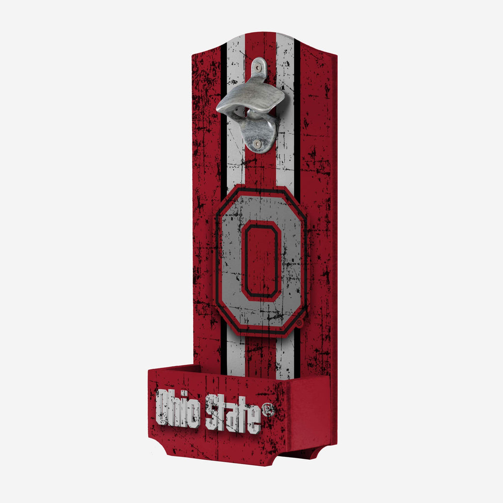 Ohio State Buckeyes Wooden Bottle Cap Opener Sign FOCO - FOCO.com