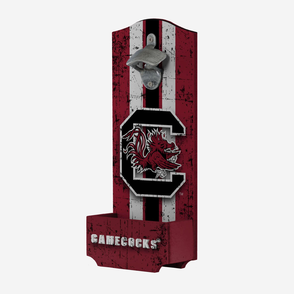 South Carolina Gamecocks Wooden Bottle Cap Opener Sign FOCO - FOCO.com