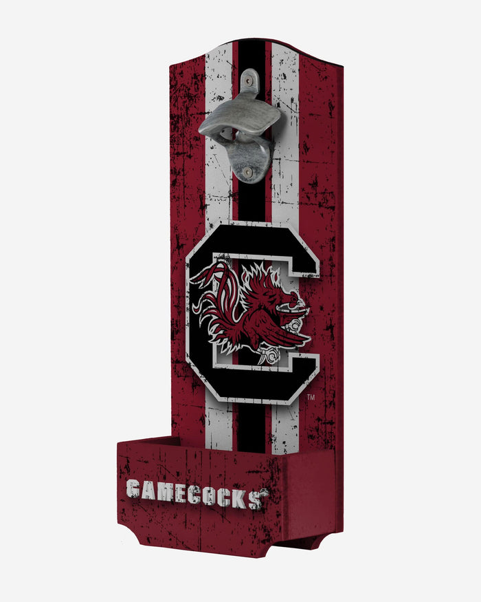 South Carolina Gamecocks Wooden Bottle Cap Opener Sign FOCO - FOCO.com