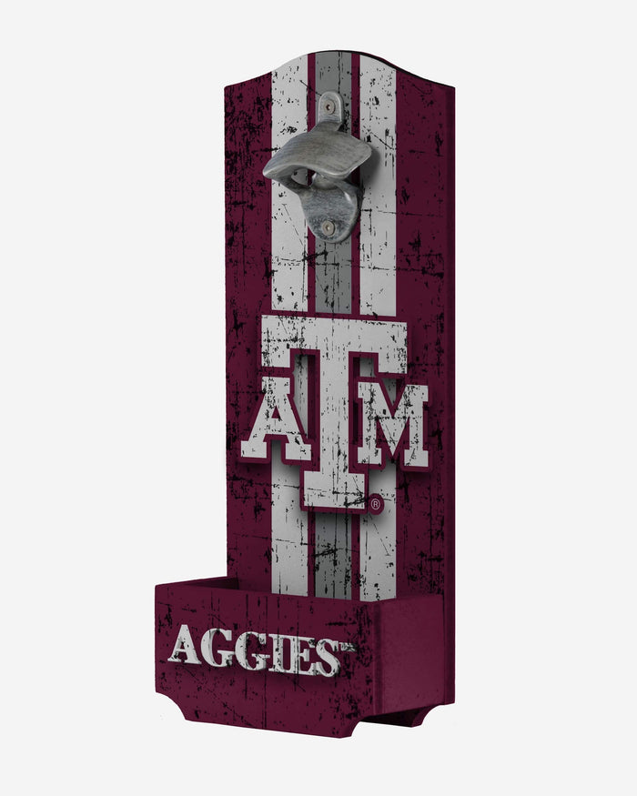 Texas A&M Aggies Wooden Bottle Cap Opener Sign FOCO - FOCO.com