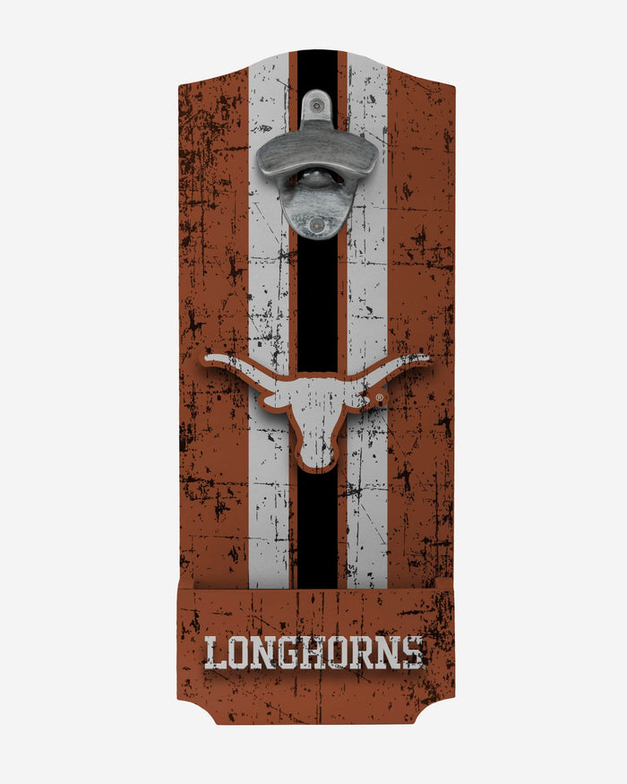 Texas Longhorns Wooden Bottle Cap Opener Sign FOCO - FOCO.com