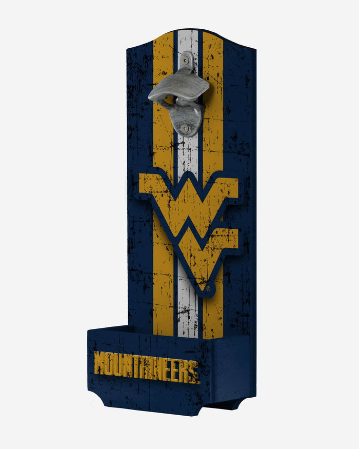 West Virginia Mountaineers Wooden Bottle Cap Opener Sign FOCO - FOCO.com