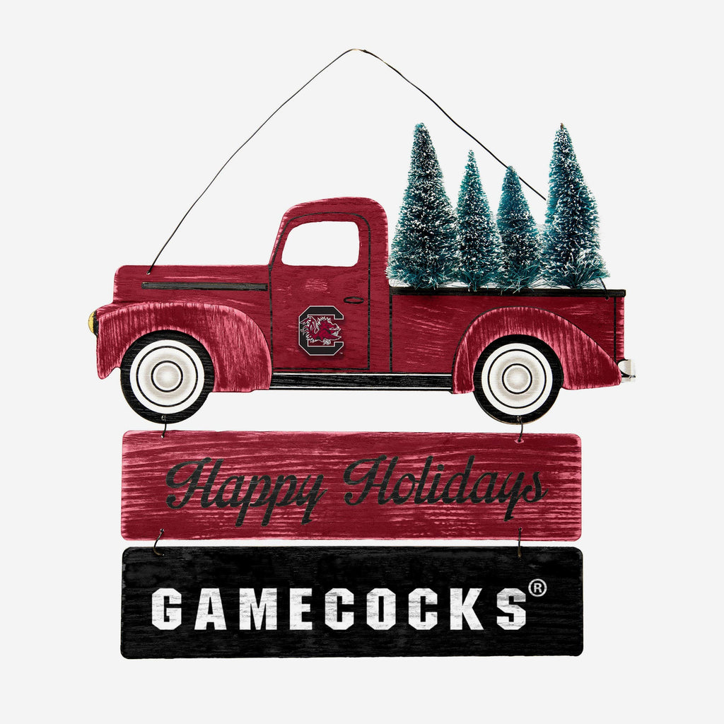 South Carolina Gamecocks Wooden Truck With Tree Sign FOCO - FOCO.com