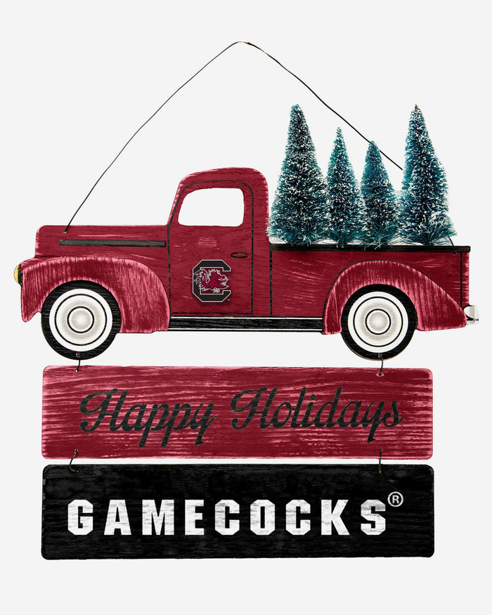 South Carolina Gamecocks Wooden Truck With Tree Sign FOCO - FOCO.com