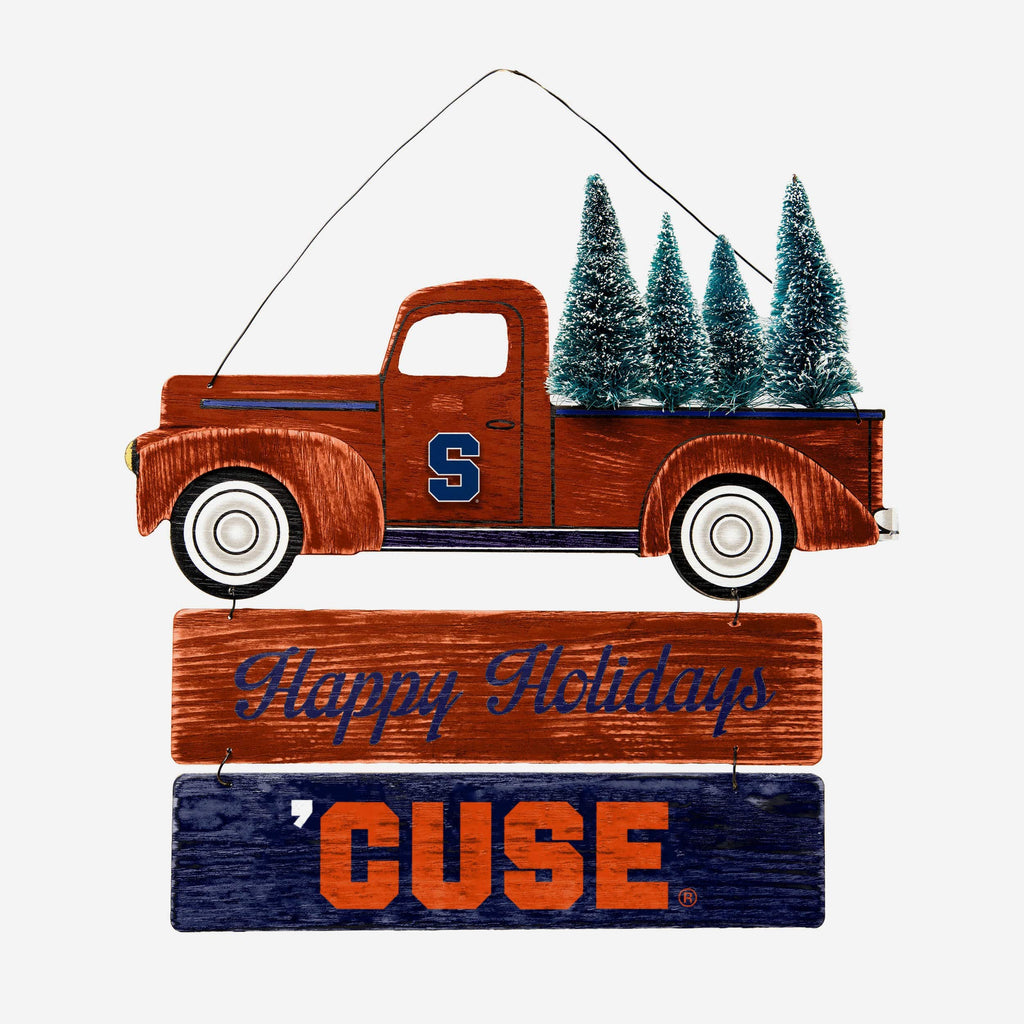 Syracuse Orange Wooden Truck With Tree Sign FOCO - FOCO.com