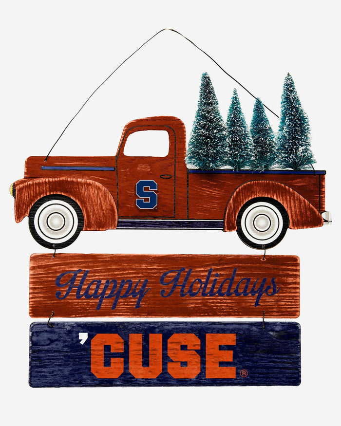 Syracuse Orange Wooden Truck With Tree Sign FOCO - FOCO.com