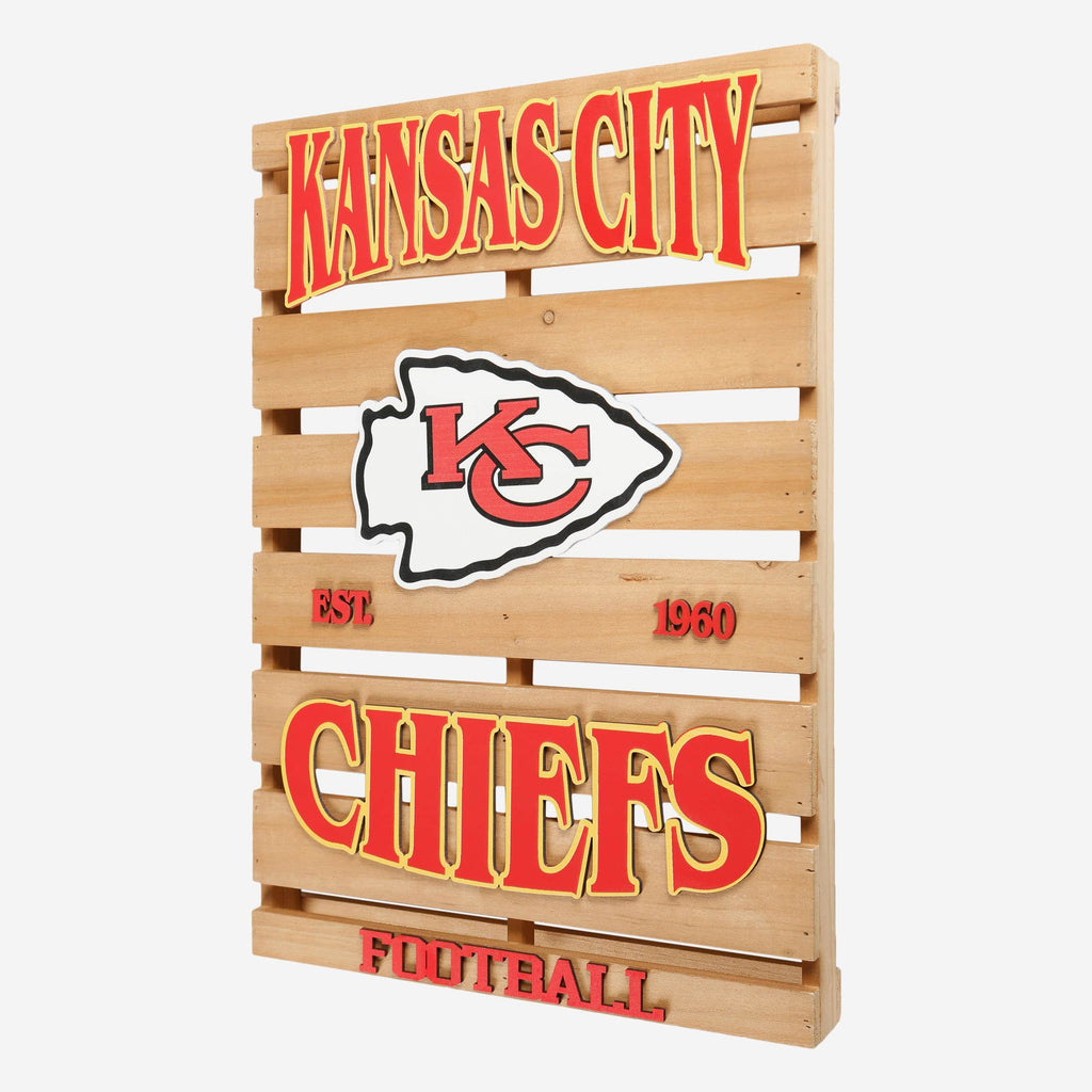 Kansas City Chiefs Wood Pallet Sign FOCO - FOCO.com