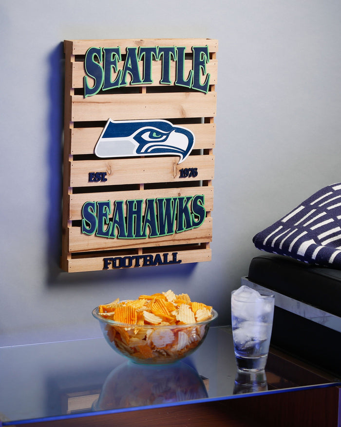 Seattle Seahawks Wood Pallet Sign FOCO - FOCO.com