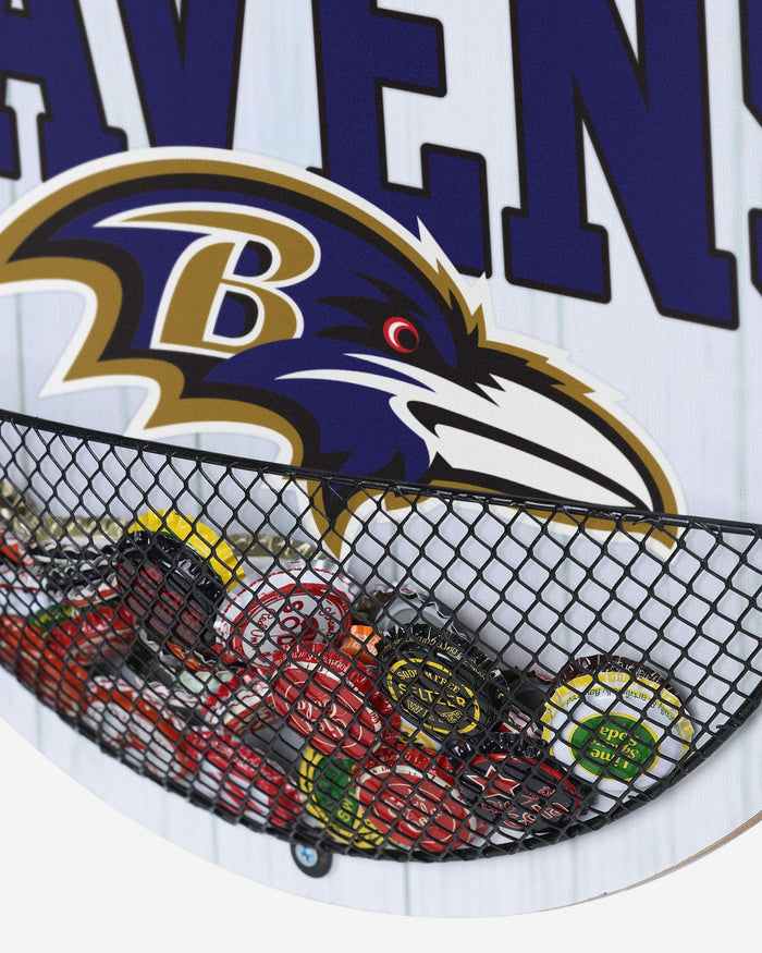 Baltimore Ravens Bottle Opener Cap Catcher Wall Sign FOCO - FOCO.com