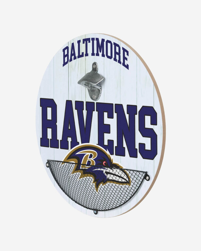 Baltimore Ravens Bottle Opener Cap Catcher Wall Sign FOCO - FOCO.com