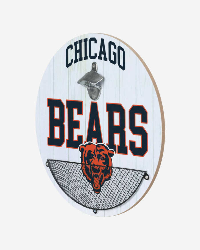 Chicago Bears Bottle Opener Cap Catcher Wall Sign FOCO - FOCO.com