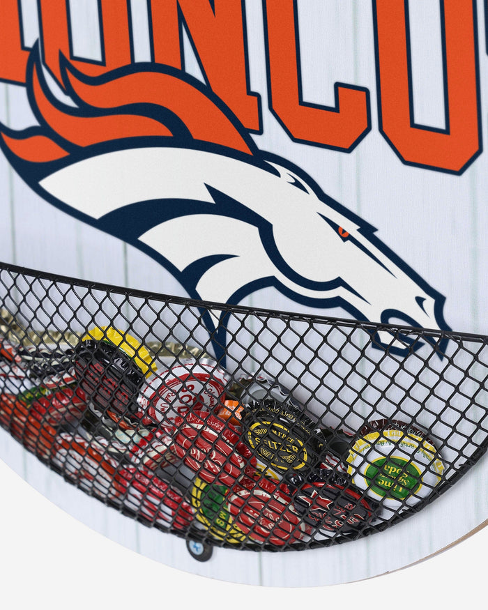 Denver Broncos Bottle Opener Cap Catcher Wall Sign FOCO - FOCO.com