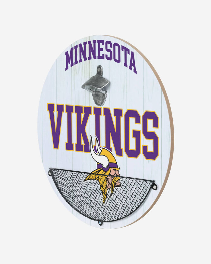 Minnesota Vikings Bottle Opener Cap Catcher Wall Sign FOCO - FOCO.com