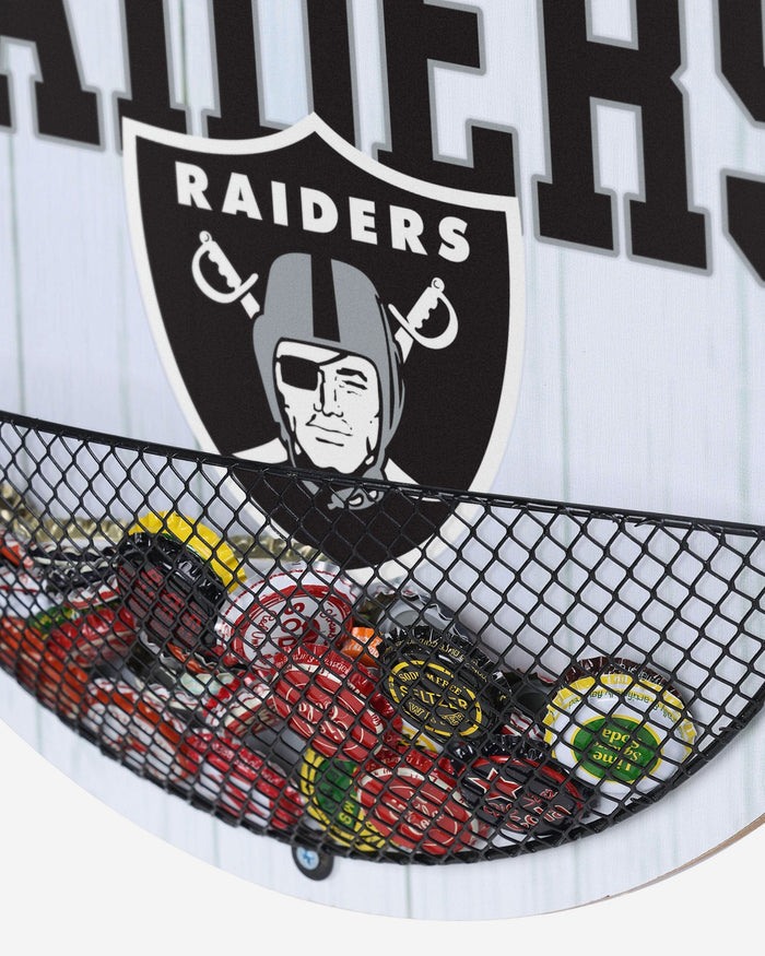 Las Vegas Raiders Bottle Opener Cap Catcher Wall Sign FOCO - FOCO.com