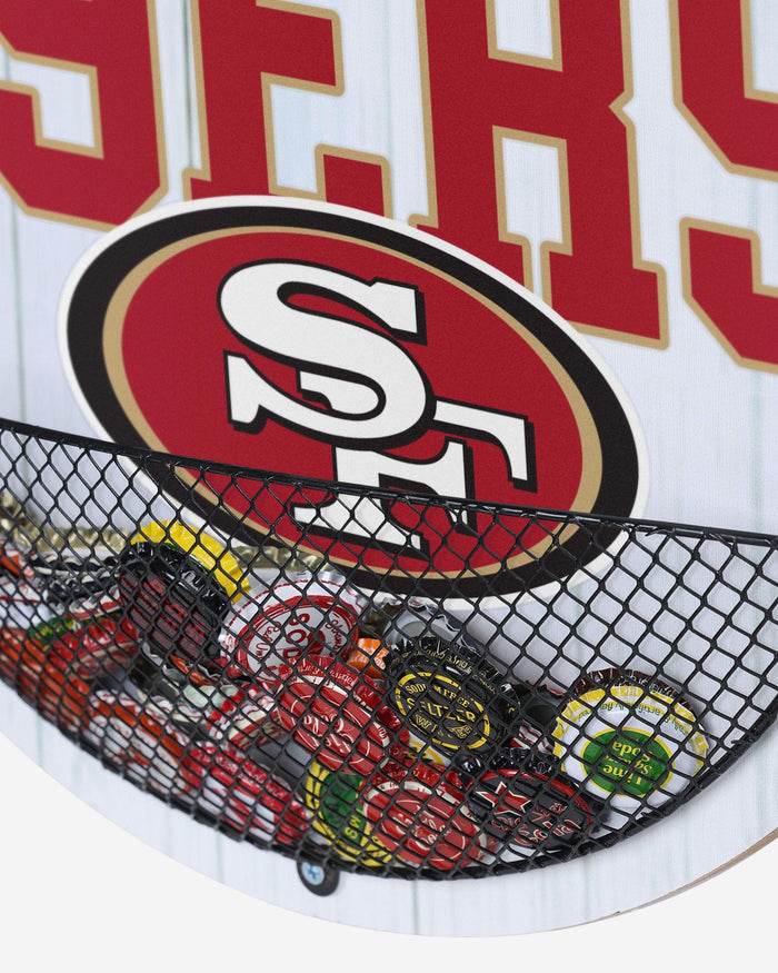 San Francisco 49ers Bottle Opener Cap Catcher Wall Sign FOCO - FOCO.com