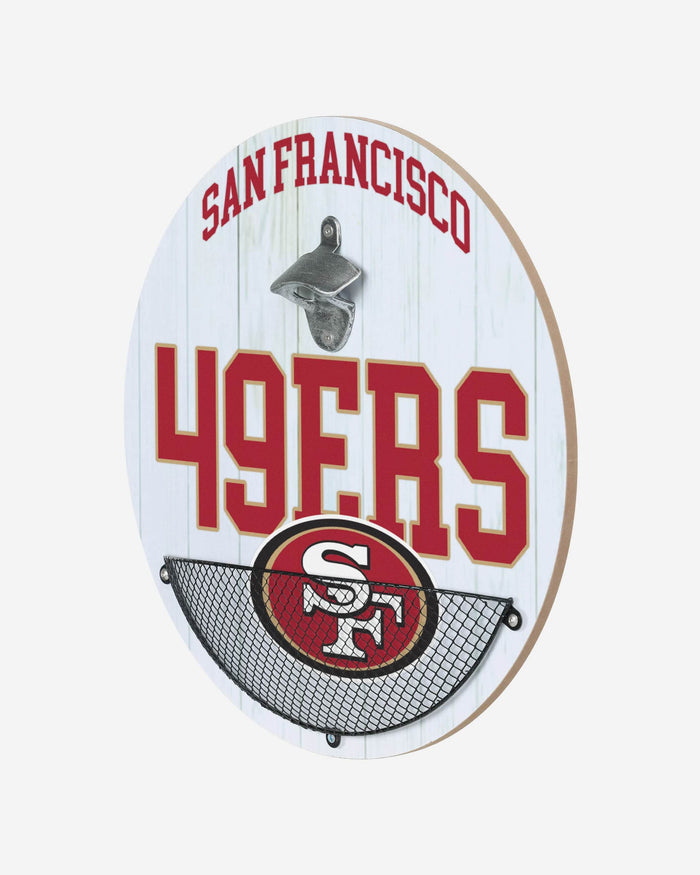 San Francisco 49ers Bottle Opener Cap Catcher Wall Sign FOCO - FOCO.com