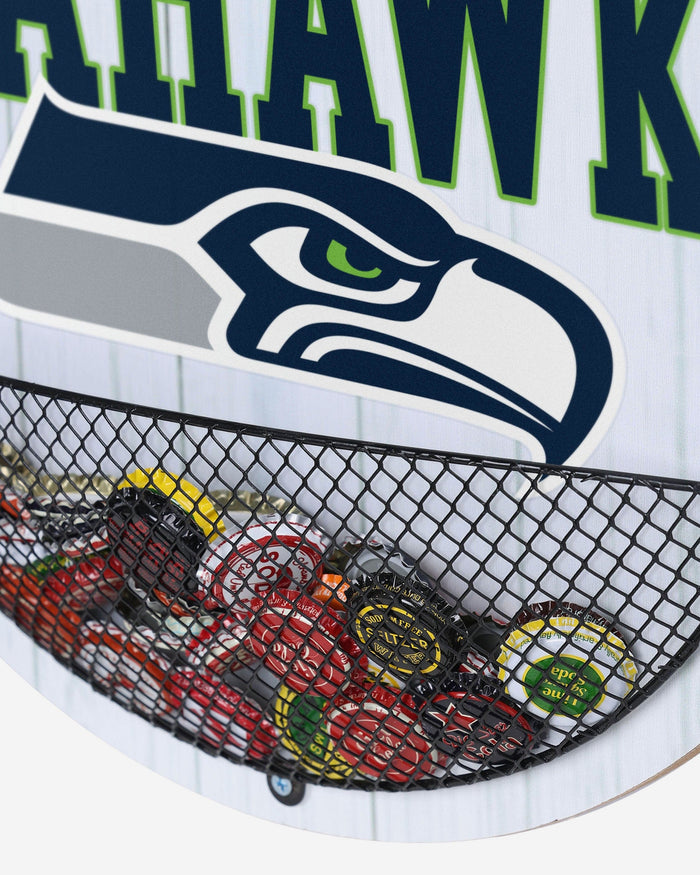 Seattle Seahawks Bottle Opener Cap Catcher Wall Sign FOCO - FOCO.com