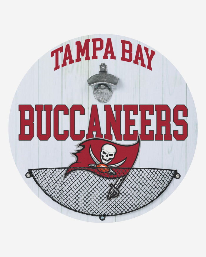 Tampa Bay Buccaneers Bottle Opener Cap Catcher Wall Sign FOCO - FOCO.com