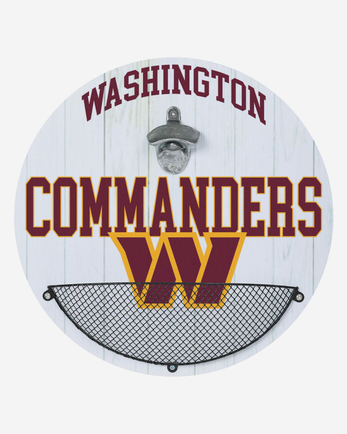 Washington Commanders Bottle Opener Cap Catcher Wall Sign FOCO - FOCO.com