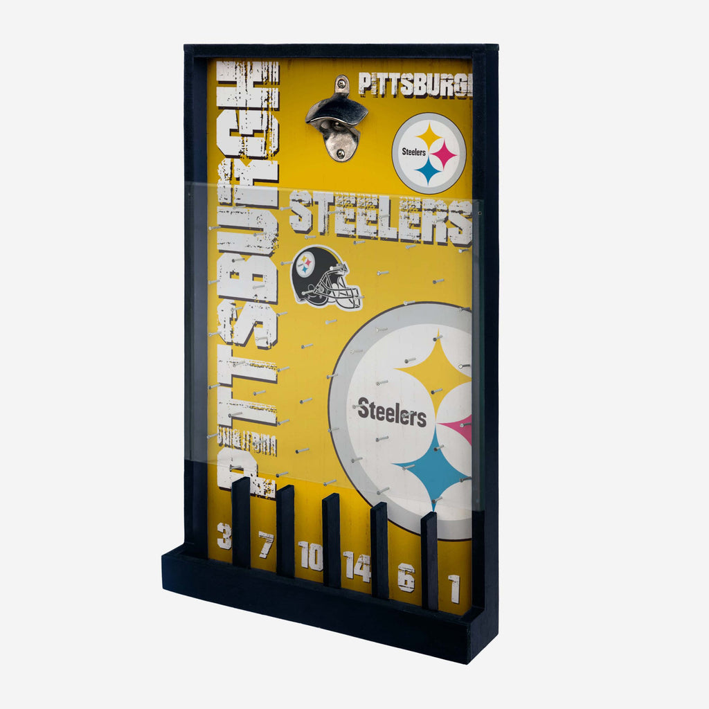 Pittsburgh Steelers Bottle Opener Sign Game FOCO - FOCO.com