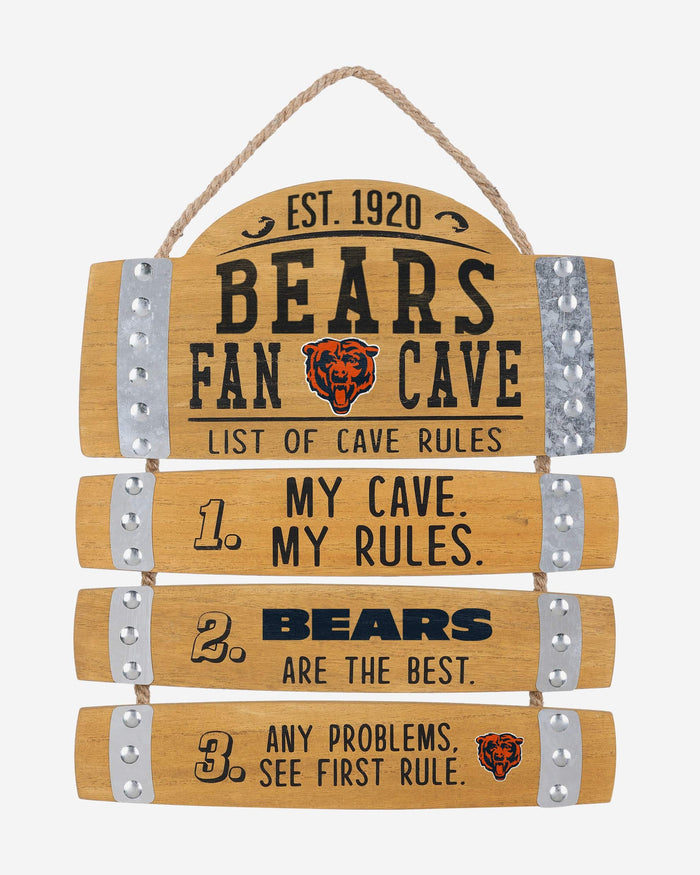 Chicago Bears Barrel Slat Mancave Sign FOCO - FOCO.com