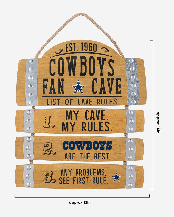 Dallas Cowboys Barrel Slat Mancave Sign FOCO - FOCO.com