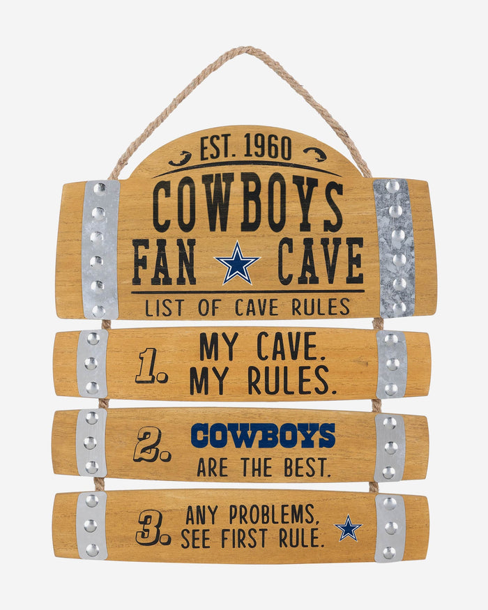 Dallas Cowboys Barrel Slat Mancave Sign FOCO - FOCO.com