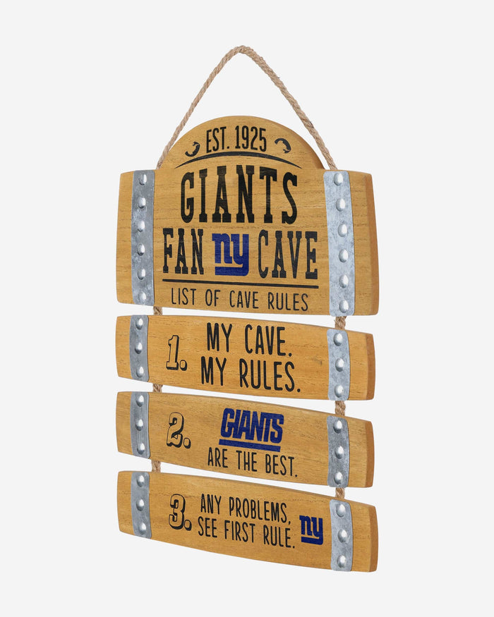 New York Giants Barrel Slat Mancave Sign FOCO - FOCO.com