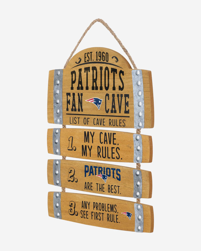 New England Patriots Barrel Slat Mancave Sign FOCO - FOCO.com