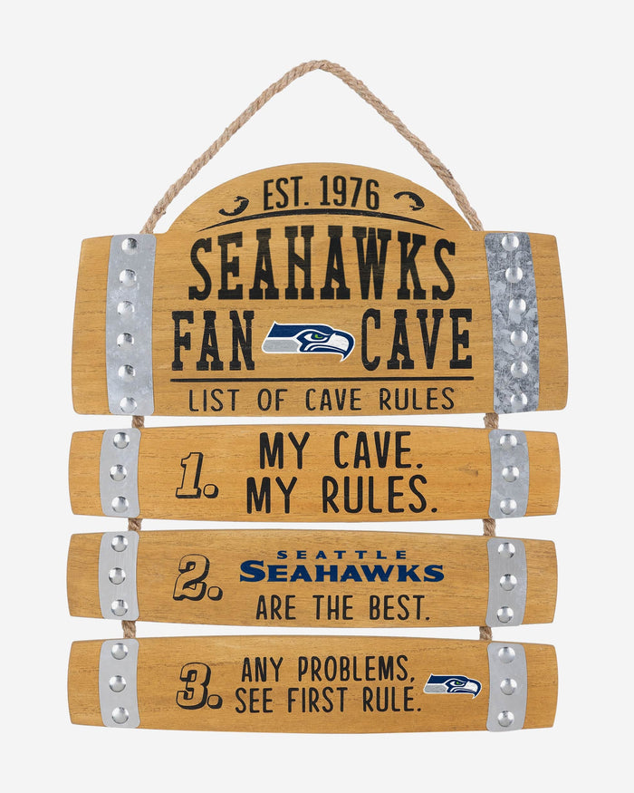 Seattle Seahawks Barrel Slat Mancave Sign FOCO - FOCO.com